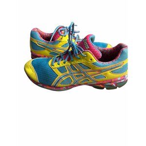 Asics Gel Frantic 7 Athletic Running Shoes Neon Blue Pink T3A6Q Womens Size 11